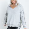 Sundown Chill Sweatshirt In Light Grey Curves Image - 1
