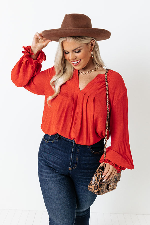 Santa Cruz Chic Shift Top In Tangerine Curves Image - 1