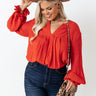 Santa Cruz Chic Shift Top In Tangerine Curves Image - 1