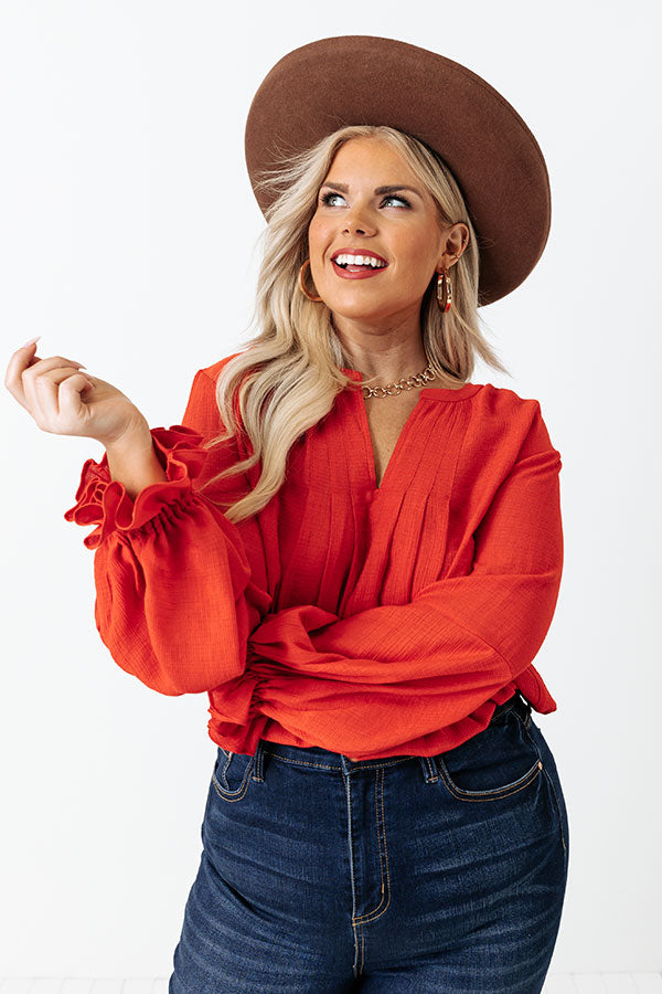 Santa Cruz Chic Shift Top In Tangerine Curves Image - 4