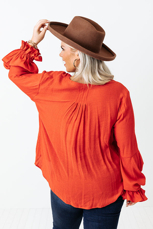 Santa Cruz Chic Shift Top In Tangerine Curves Image - 5