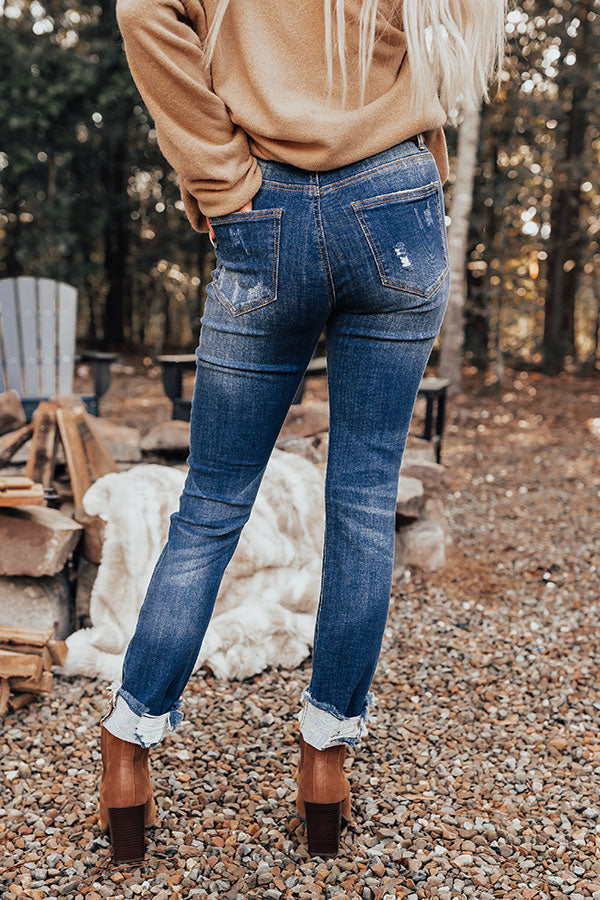 Risen The Buxton Midrise Distressed Ankle Skinny Image - 4