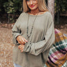 Simply At Ease Shift Sweater In Sage Image - 1