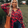 Fall Hike Flannel Top In Red Image - 1