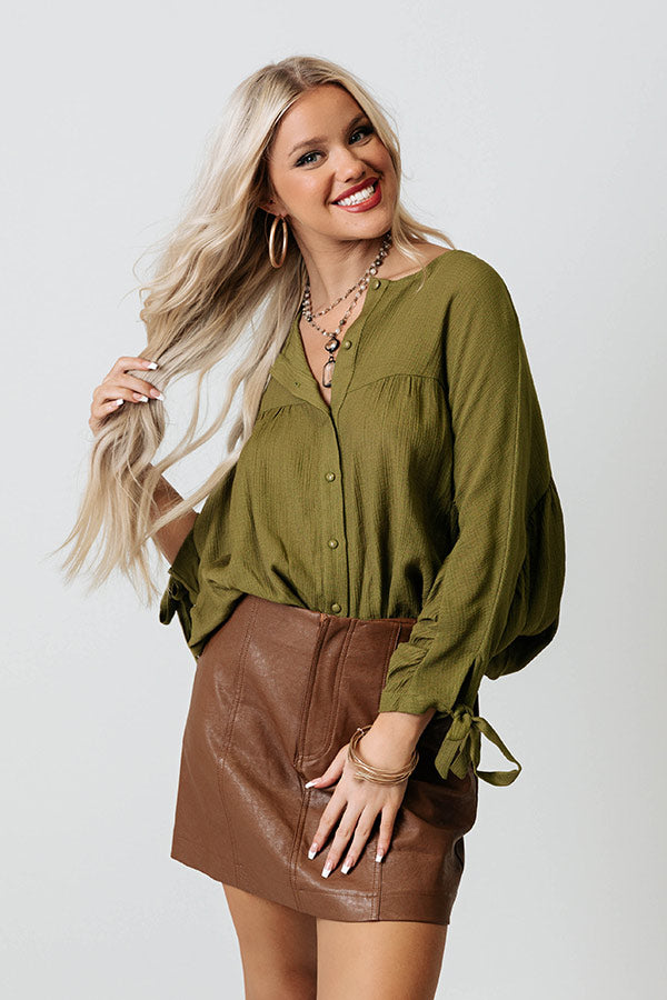 Made For Each Other Shift Top In Green