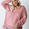 Sundown Chill Sweatshirt In Blush Curves Image - 1