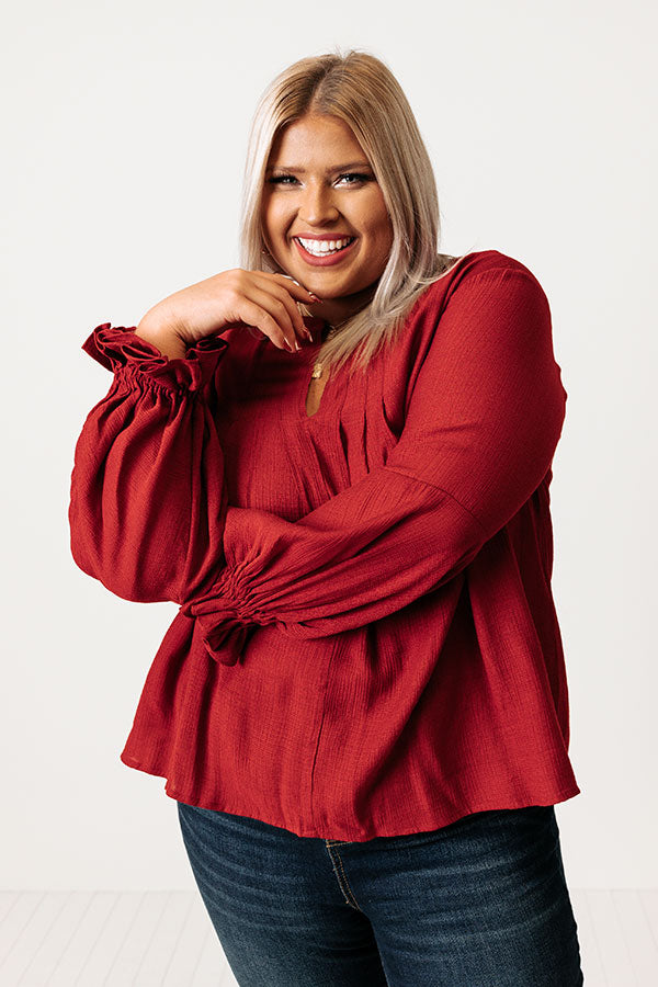 Santa Cruz Chic Shift Top In Wine Curves Image - 3