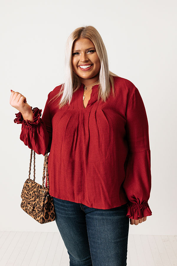Santa Cruz Chic Shift Top In Wine Curves Image - 2