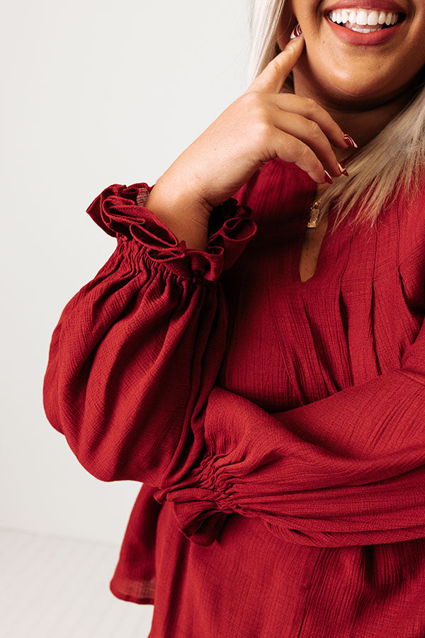 Santa Cruz Chic Shift Top In Wine Curves Image - 5