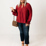 Santa Cruz Chic Shift Top In Wine Curves Image - 1