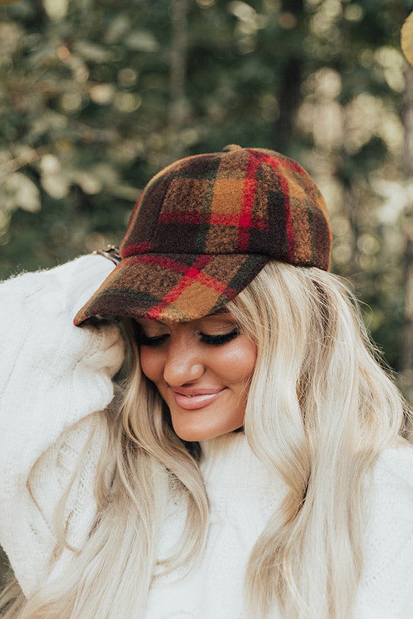 Winter Views Plaid Baseball Cap Image - 2