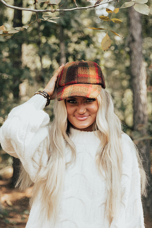 Winter Views Plaid Baseball Cap Image - 3