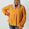 Santa Cruz Chic Shift Top In Golden Honey Curves Image - 1