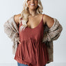 Make Your Debut Babydoll Top In Aurora Red Curves Image - 1