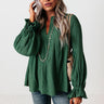 Santa Cruz Chic Shift Top In Hunter Green Image - 1
