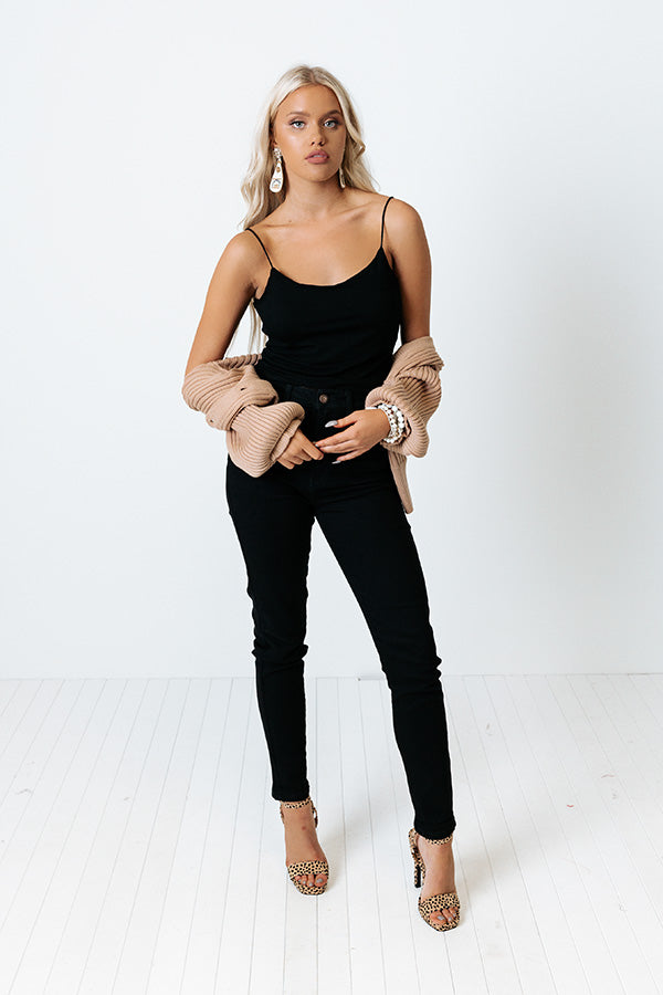 Oh, Snap Crop Top In Black Image - 2