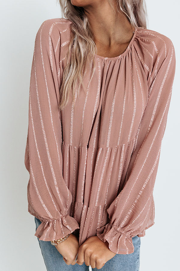 Infinitely Grateful Babydoll Top In Latte Image - 4