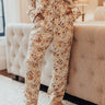 Ready To Wind Down Floral Pants In Light Stone Image - 1