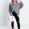 Mirror Image Shift Top In Dark Grey Image - 1