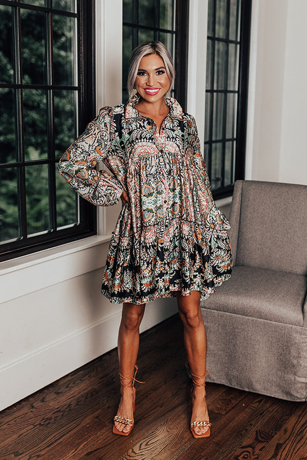 Happy Hour Fun Floral Shift Dress Image - 2