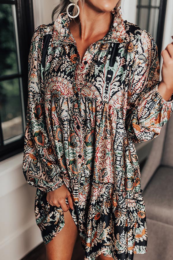 Happy Hour Fun Floral Shift Dress Image - 3