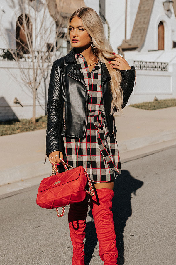 Cocoa Classic Checkered Dress Image - 4