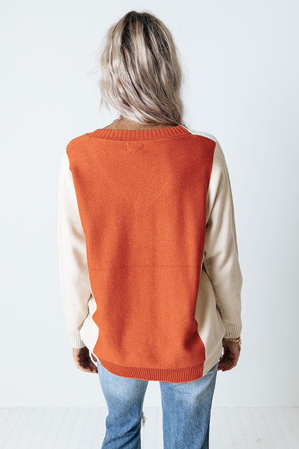 Faded Days Colorblock Sweater In Light Beige Image - 1