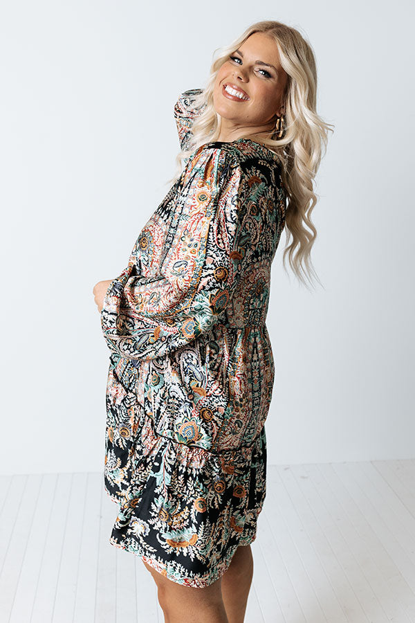 Happy Hour Fun Floral Shift Dress Curves Image - 4