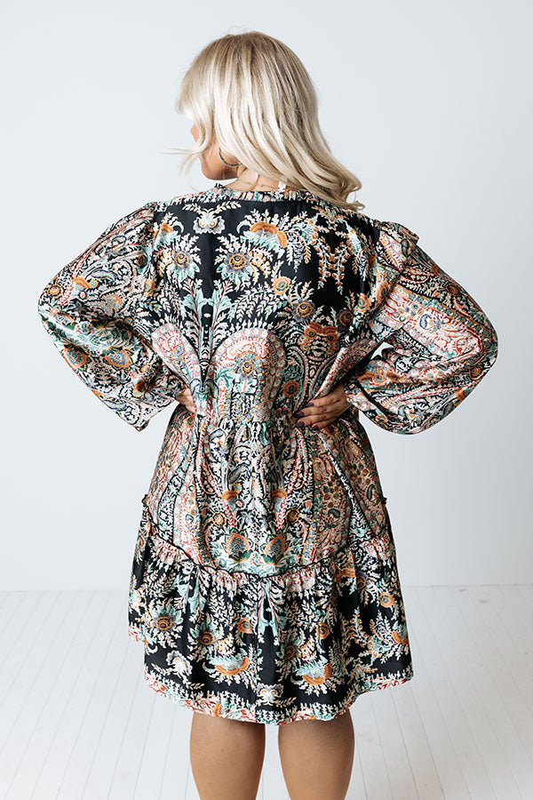 Happy Hour Fun Floral Shift Dress Curves Image - 3