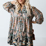 Happy Hour Fun Floral Shift Dress Curves Image - 1
