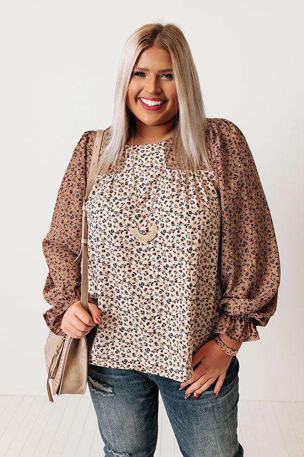 Count Your Blessings Floral Shift Top Curves Image - 1