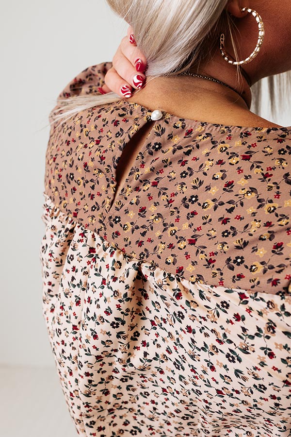 Count Your Blessings Floral Shift Top Curves Image - 4