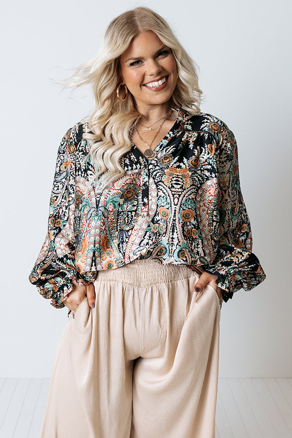 Happy Hour Fun Floral Shift Top Curves