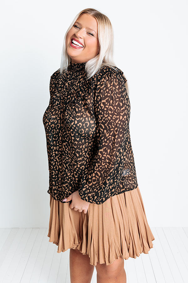 Have A Great Time Leopard Shift Top Curves Image - 3