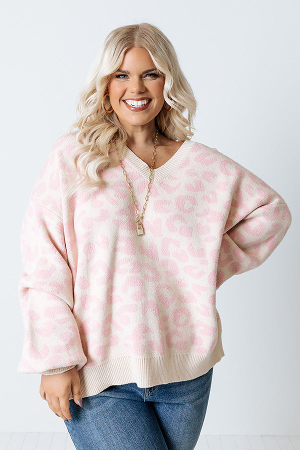 Snow Caps Leopard Sweater Curves Image - 1