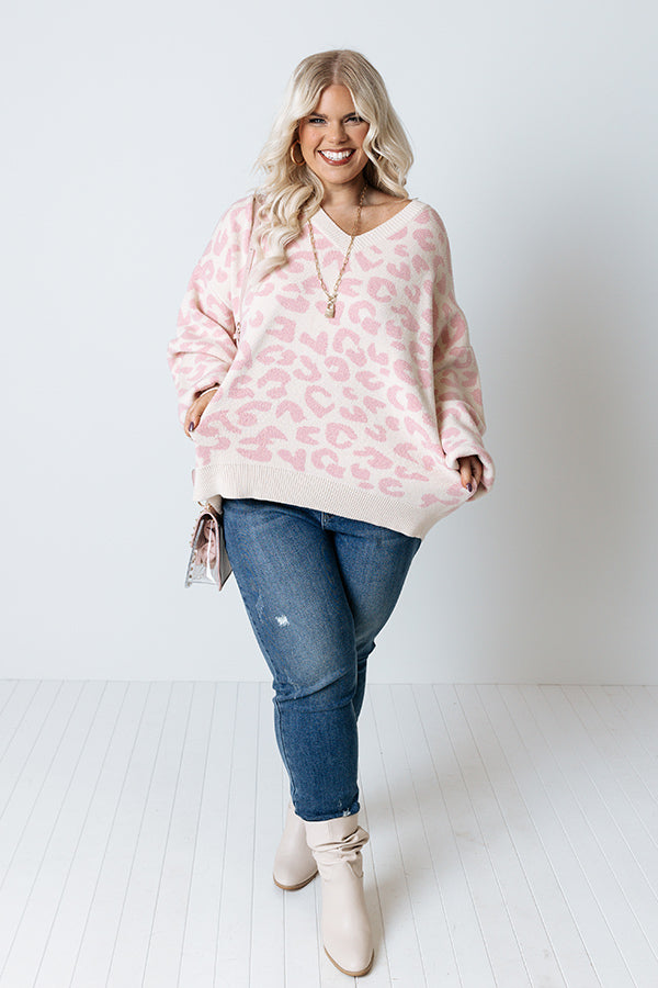 Snow Caps Leopard Sweater Curves Image - 2