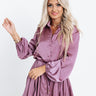 Charming Life Polka Dot Dress in Vineyard Grape Image - 1