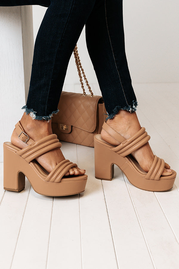 The Winona Faux Leather Platform Heel Image - 3