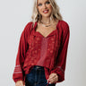 Tavern Nights Embroidered Shift Top Image - 1