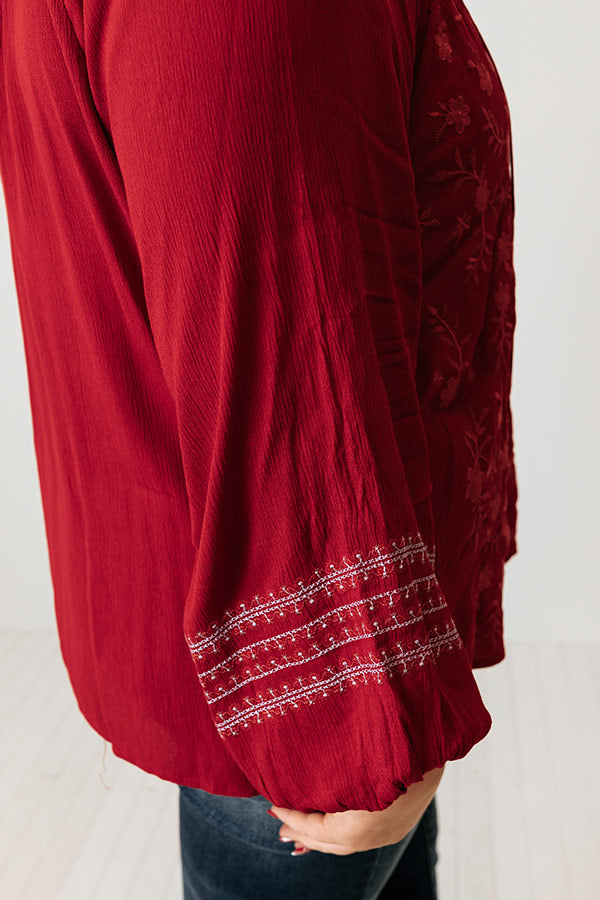 Tavern Nights Embroidered Shift Top Curves Image - 4