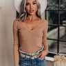 Candy Apple Dip Ribbed Top In Iced Mocha Image - 1