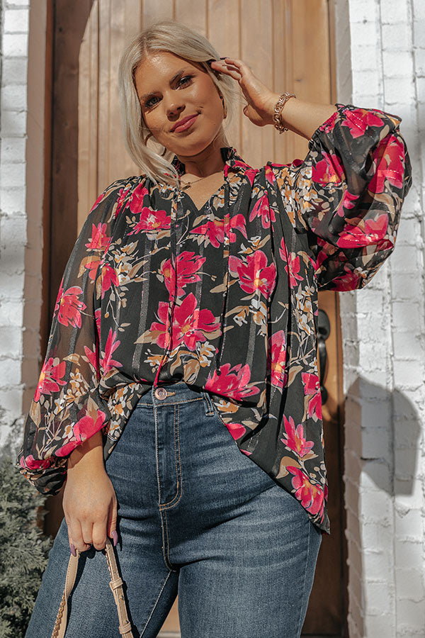 Train To Paris Floral Shift Top Curves Image - 2