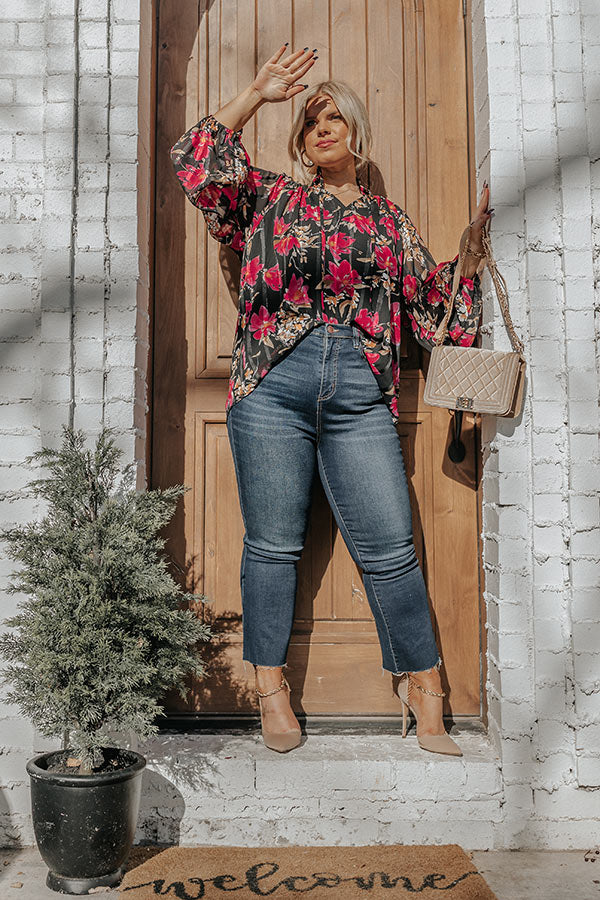 Train To Paris Floral Shift Top Curves Image - 4