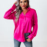 Once In A Lifetime Satin Top in Hot Pink Image - 1