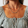 Trail Less Traveled Layered Necklace In Sage Image - 1
