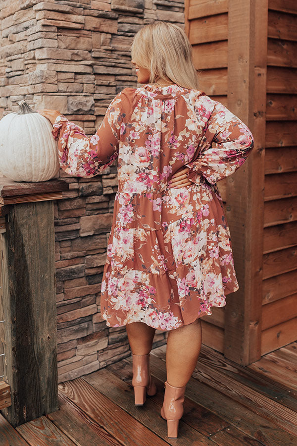 Easy To Please Floral Shift Dress Curves Image - 5