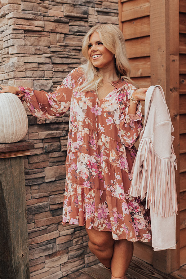 Easy To Please Floral Shift Dress Curves Image - 3