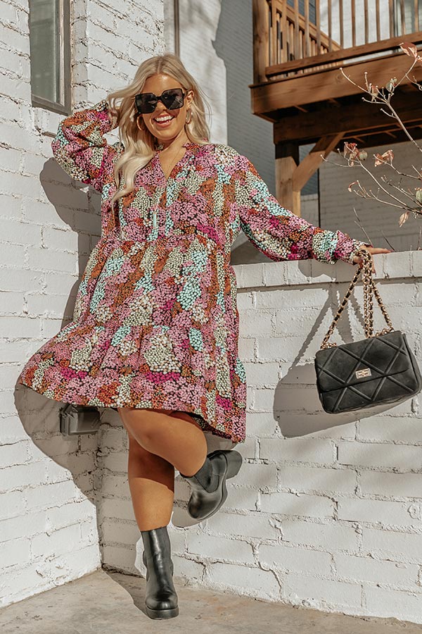 Vibrant Life Floral Shift Dress Curves Image - 4