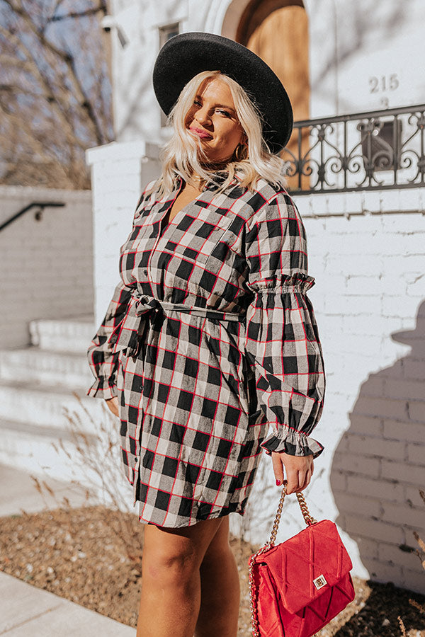 Cocoa Classic Checkered Dress Curves