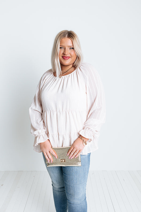 Infinitely Grateful Babydoll Top In Light Pink Curves Image - 5